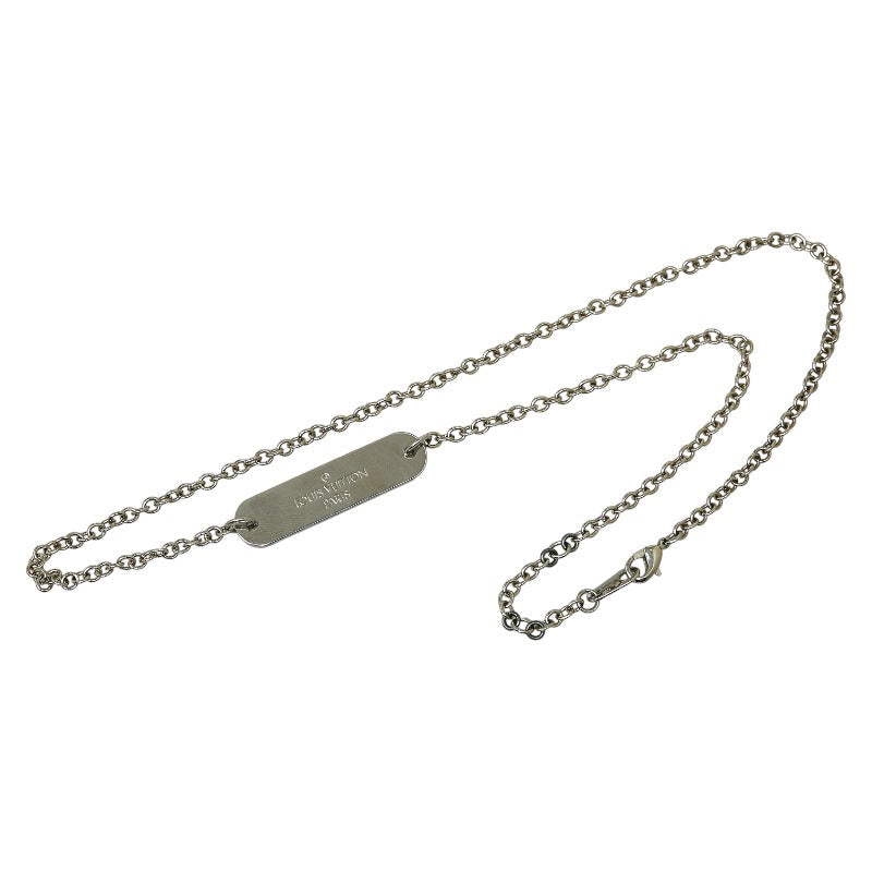 Louis Vuitton Monogram Eclipse Collie Chain Pin-Lock Collar M68875 Silver Metal PVC Louis Vuitton