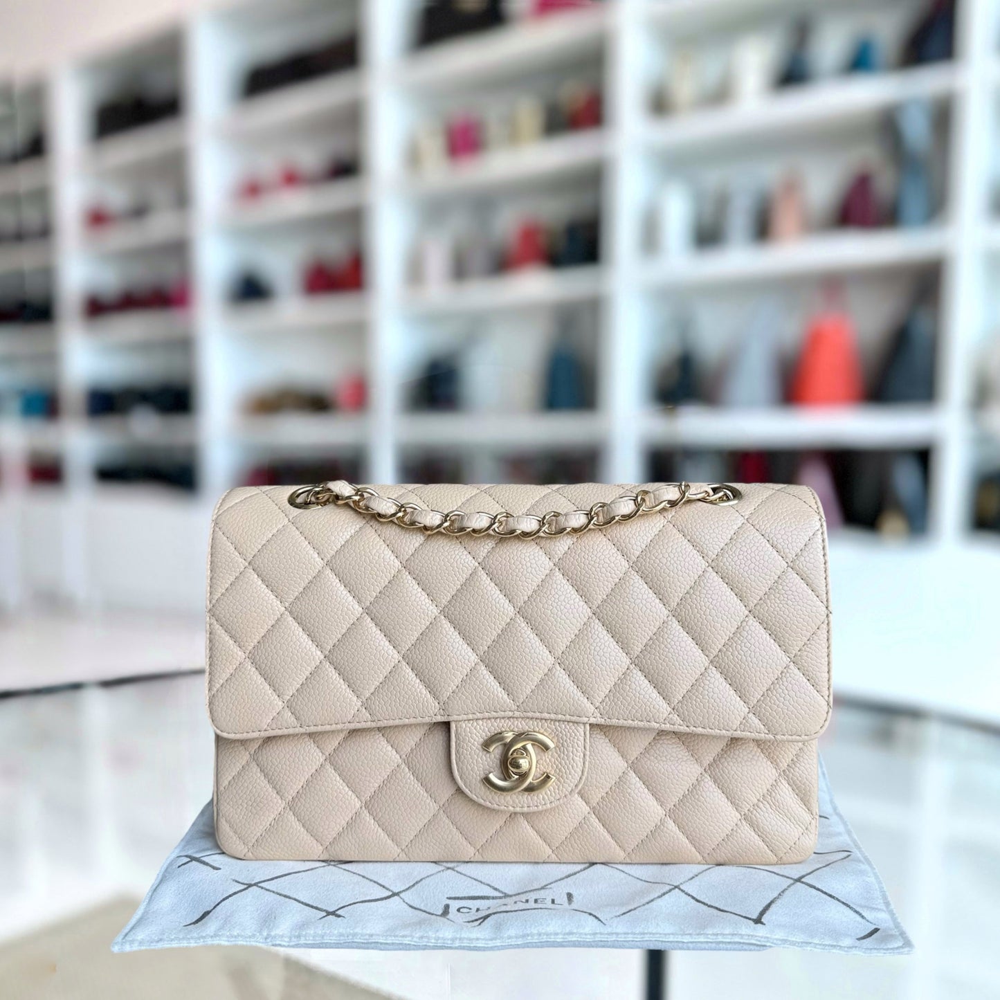 Chanel Classic Flap Medium Shoulder Bag - EworeBags