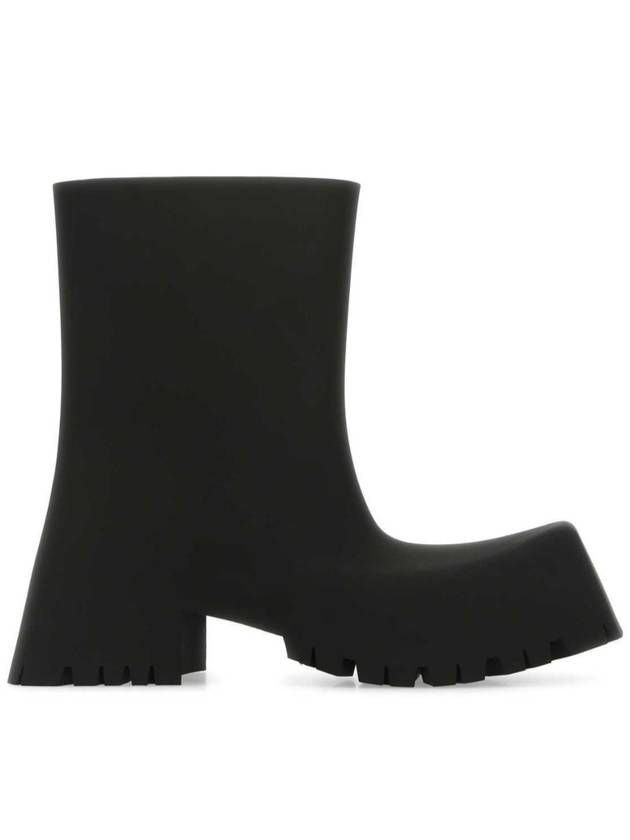 Luxury Balenciaga Trending 2026 Rubber Trooper Ankle Boots Black