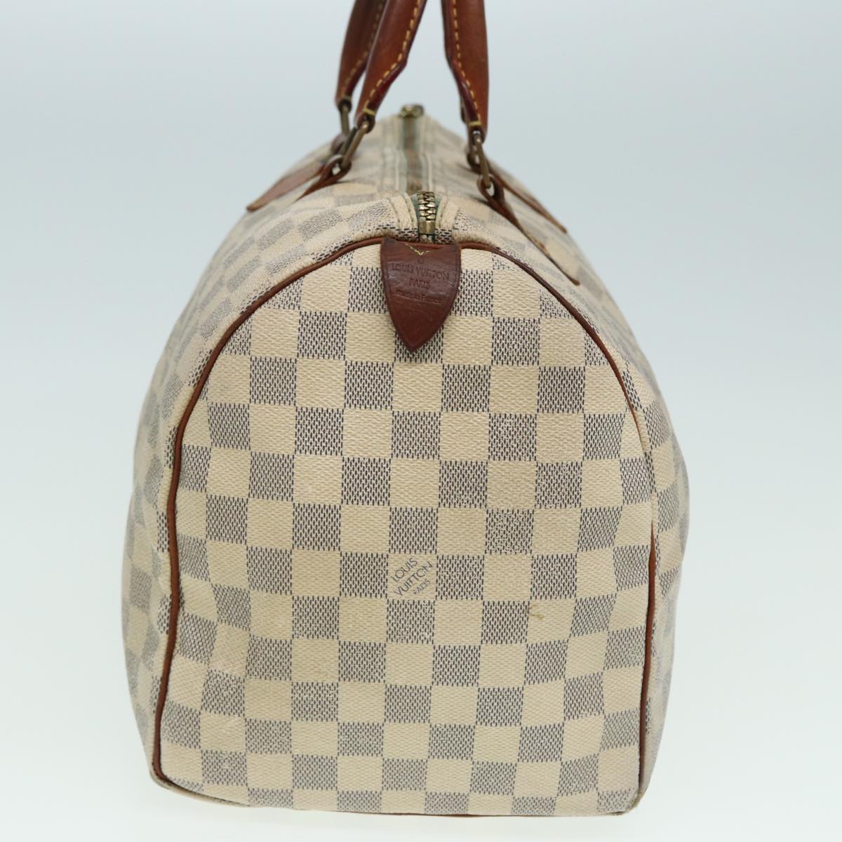 LOUIS VUITTON Damier Azur Hand Bag N41535 LV Auth 83075