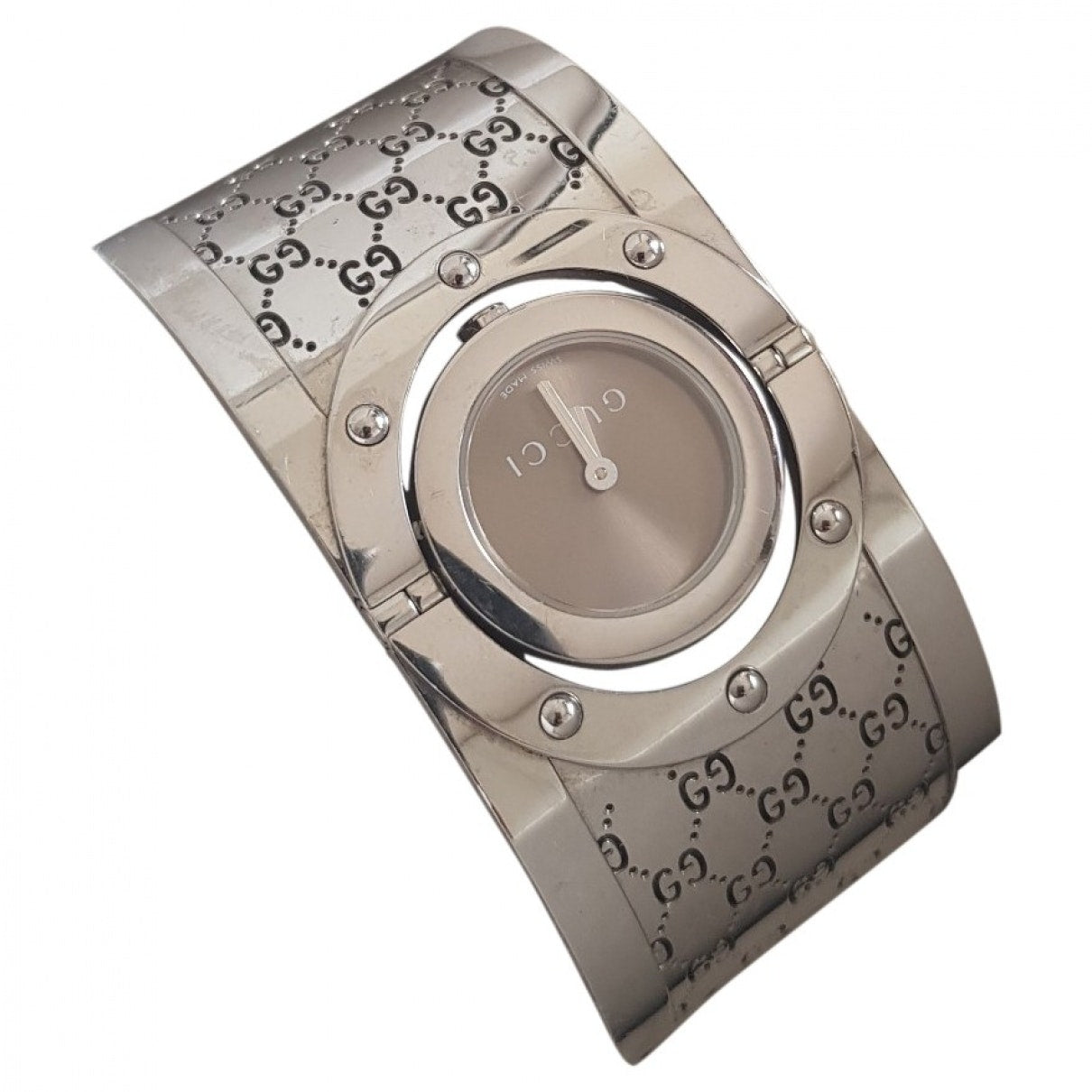 Gucci twirl silver steel watch