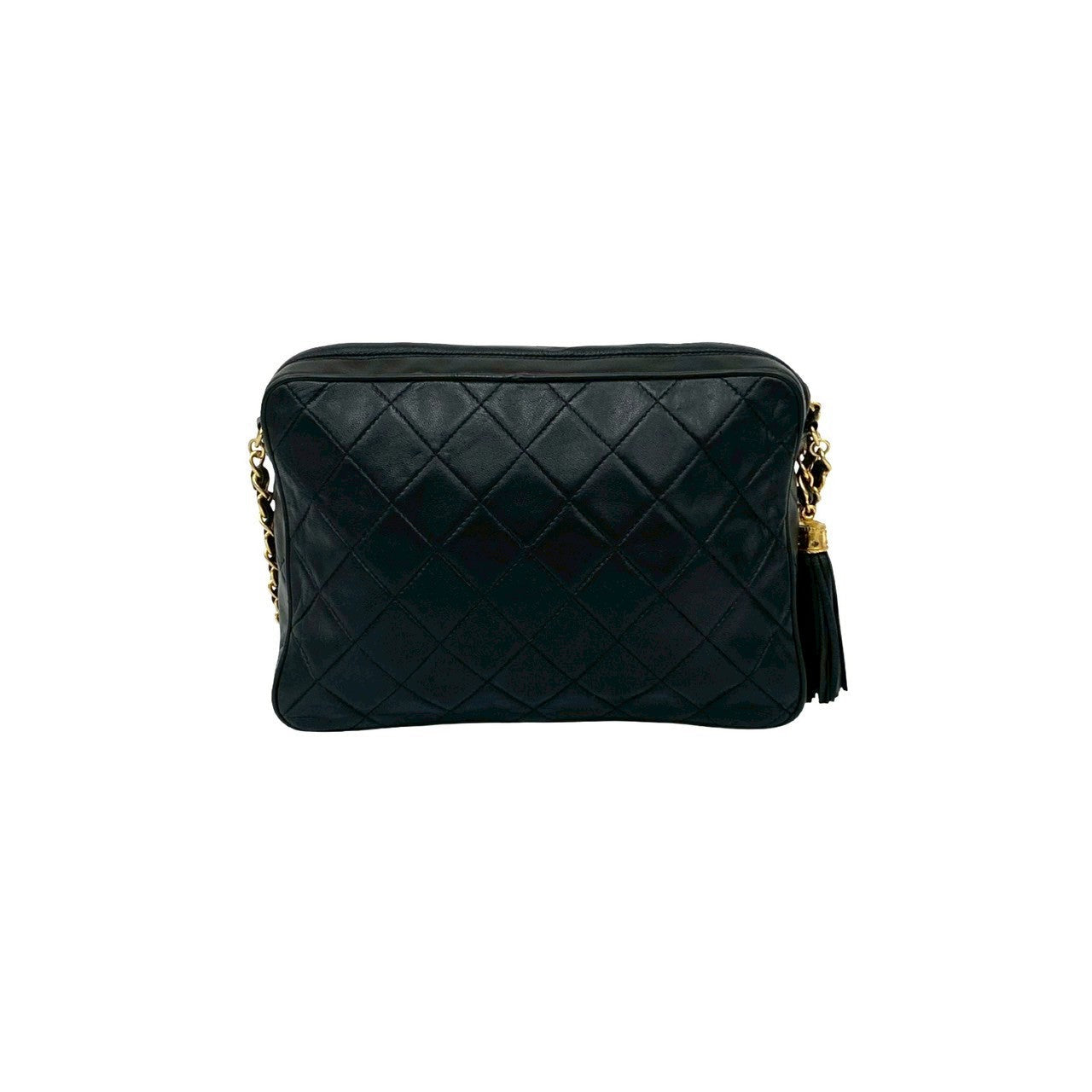 CHANEL Shoulder Bag lambskin black Matrasse