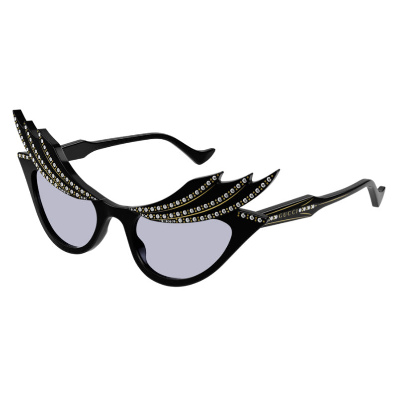 Gucci Sunglasses Cat Eye Full Rim, Black Frame and Violet Lens GG1094S001