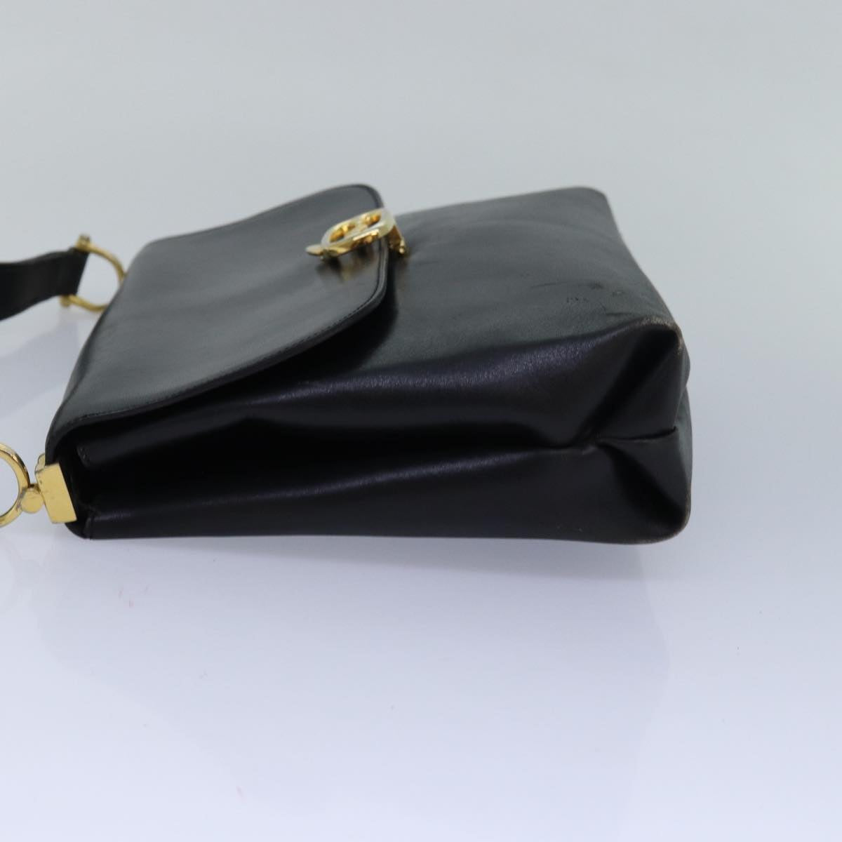 Luxury CELINE Shoulder Bag Leather Black  83339