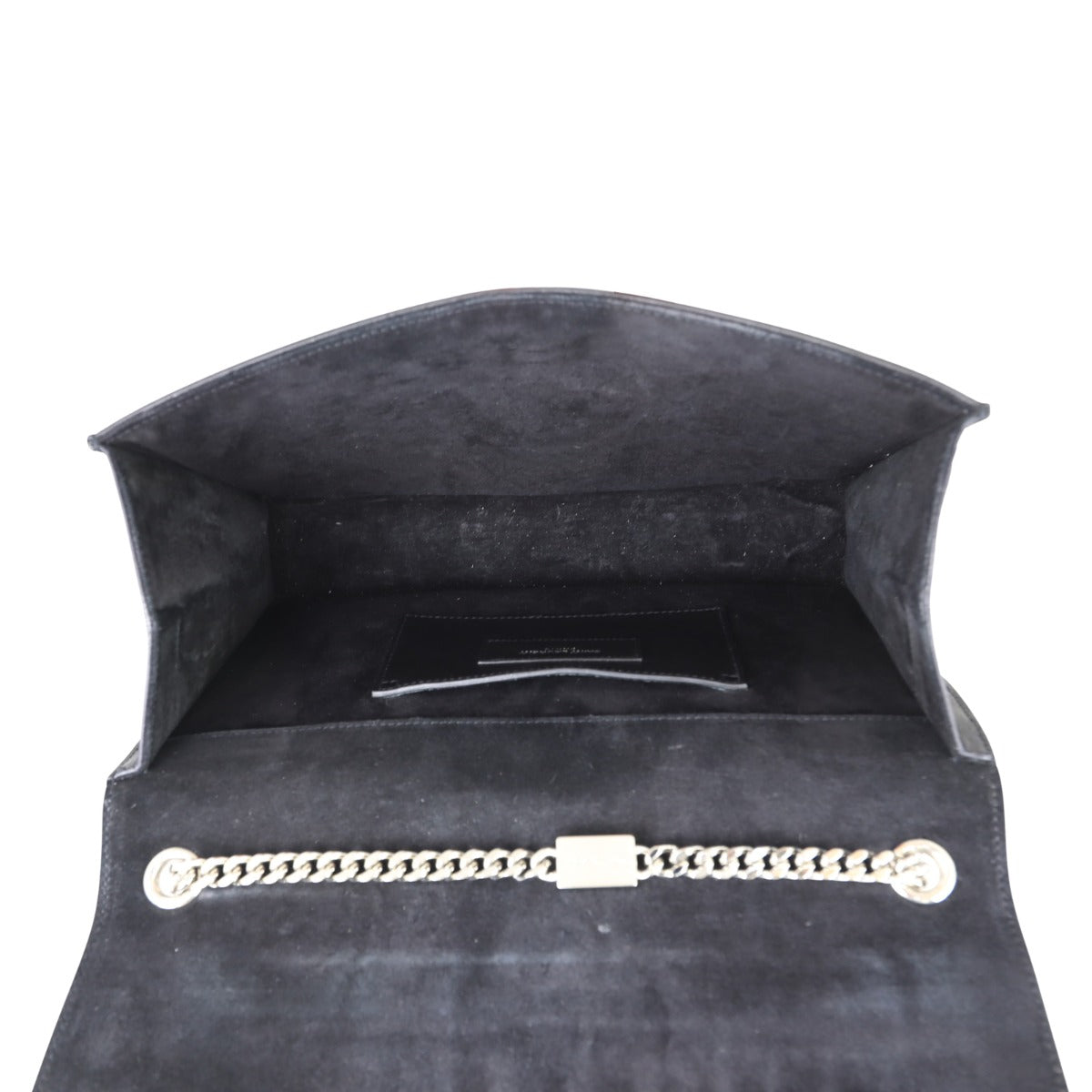 Saint Laurent Kate Tassel Chain Bag Medium Croc-Embossed