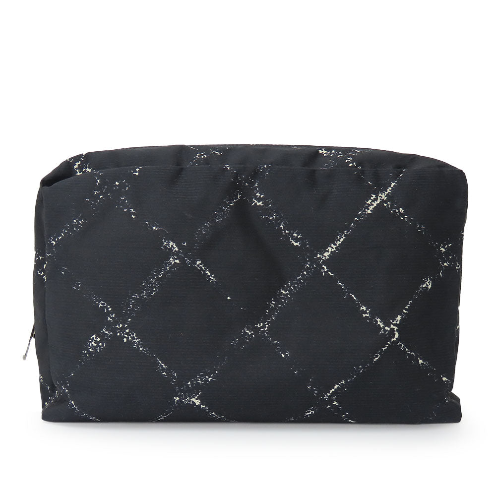 CHANEL Pouch Nylon black Travel line Women