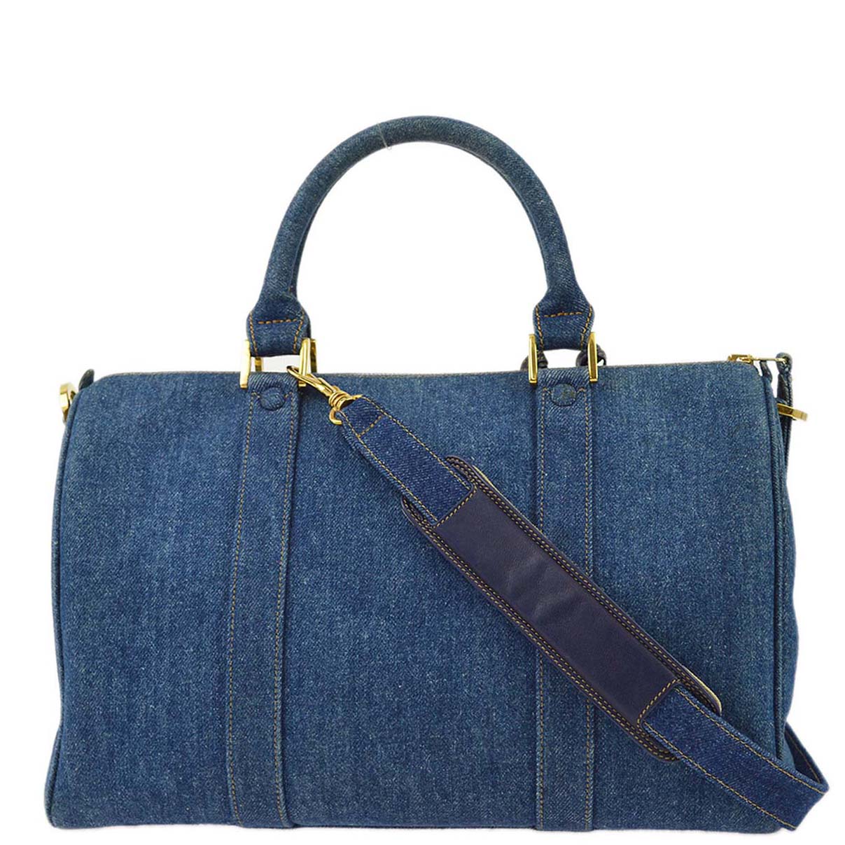 Chanel Blue Denim 2way Shoulder Handbag