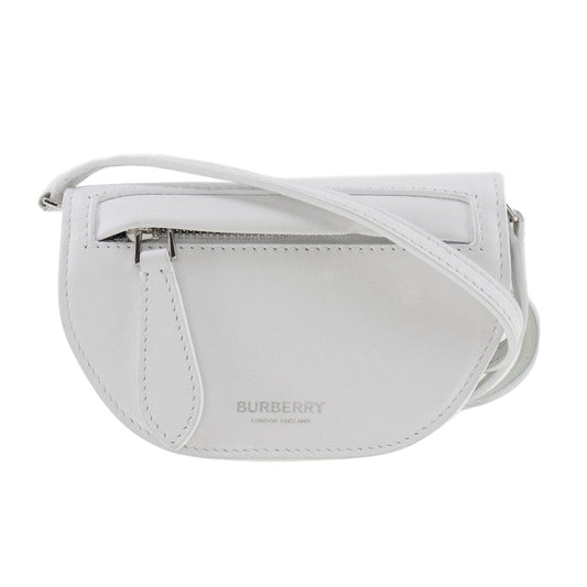 Burberry Olympia White Leather Shoulder Bag ( )