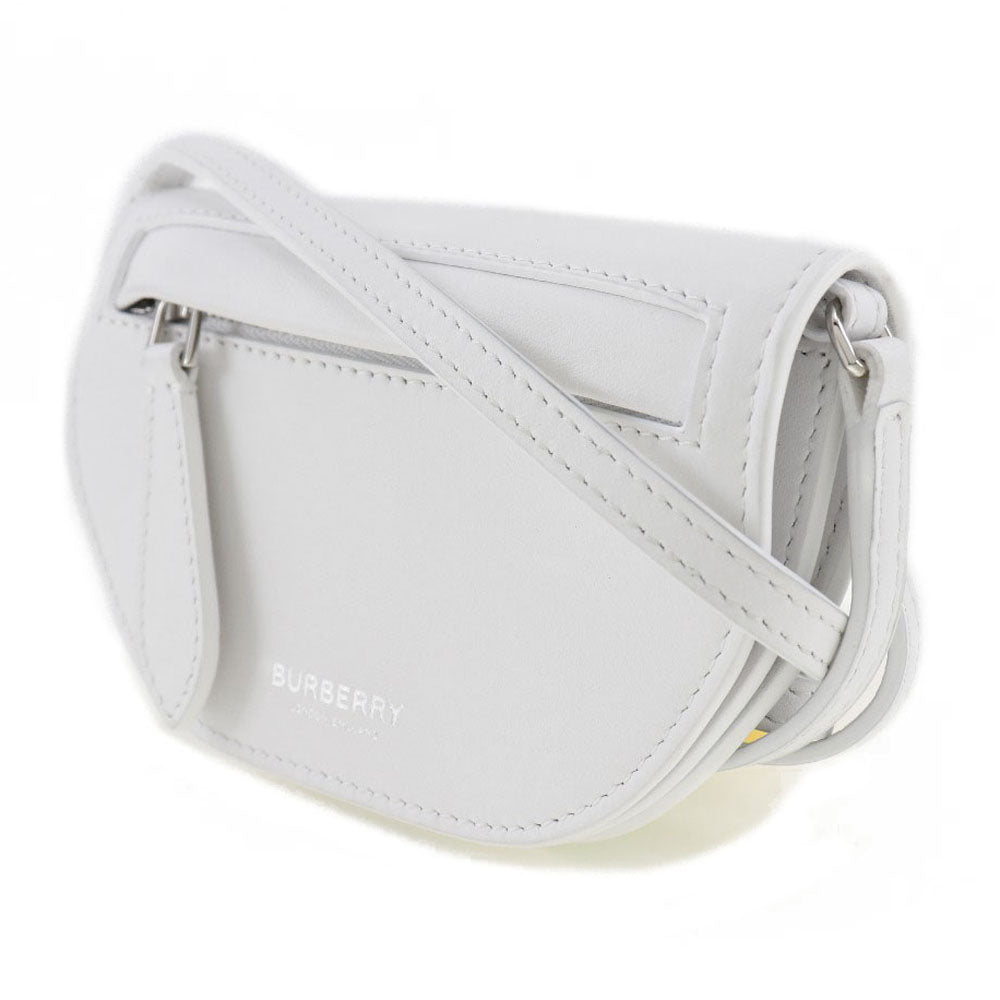 Burberry Olympia White Leather Shoulder Bag ( )