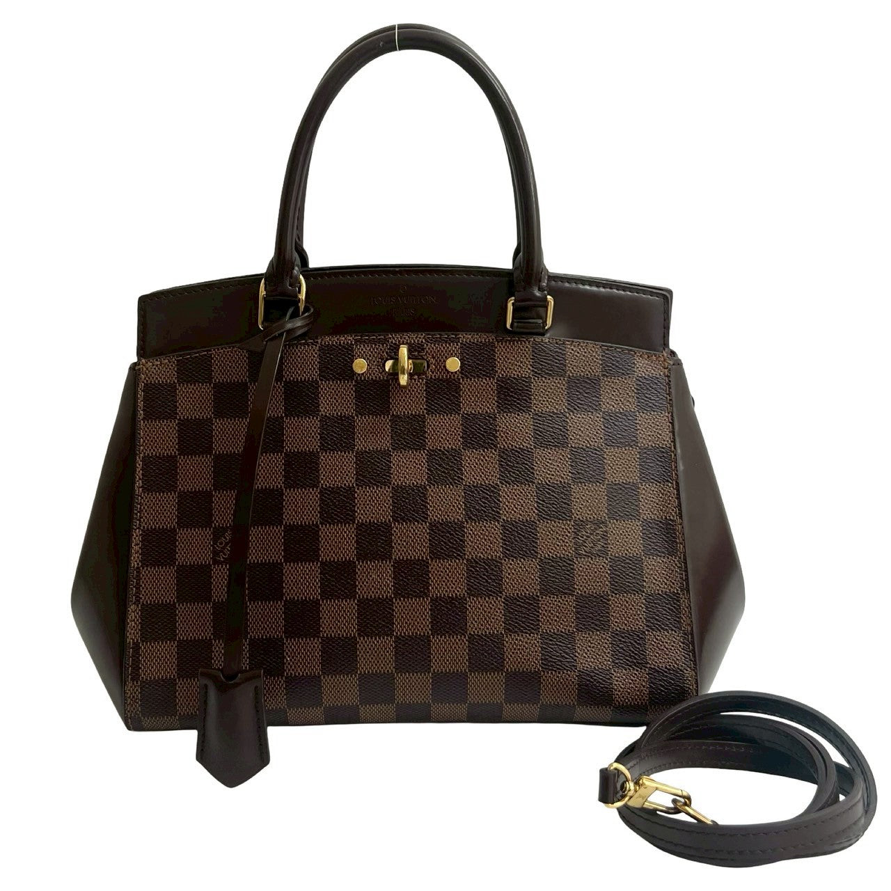 LOUIS VUITTON Shoulder Bag leather Brown Damier Rivoli BB