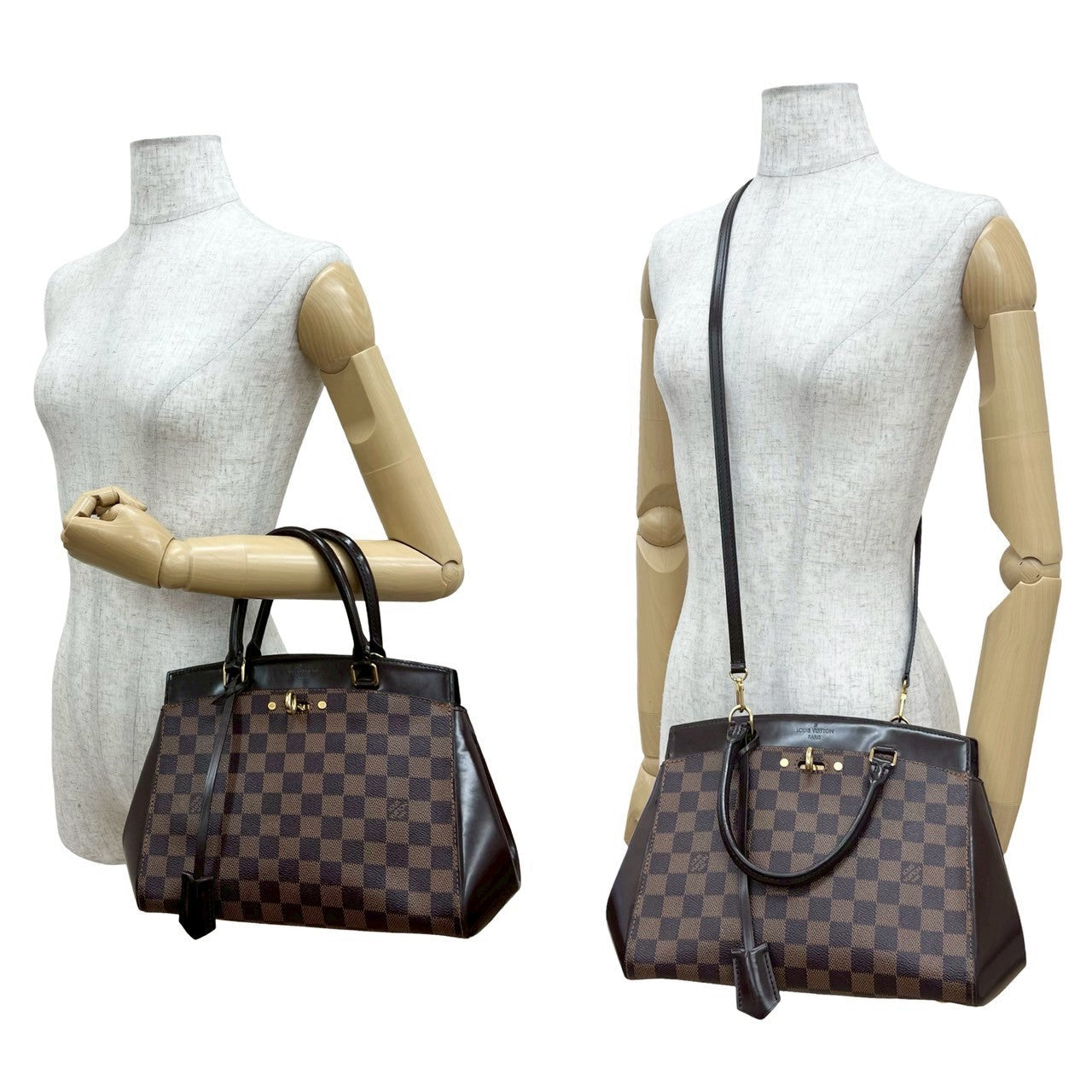 LOUIS VUITTON Shoulder Bag leather Brown Damier Rivoli BB
