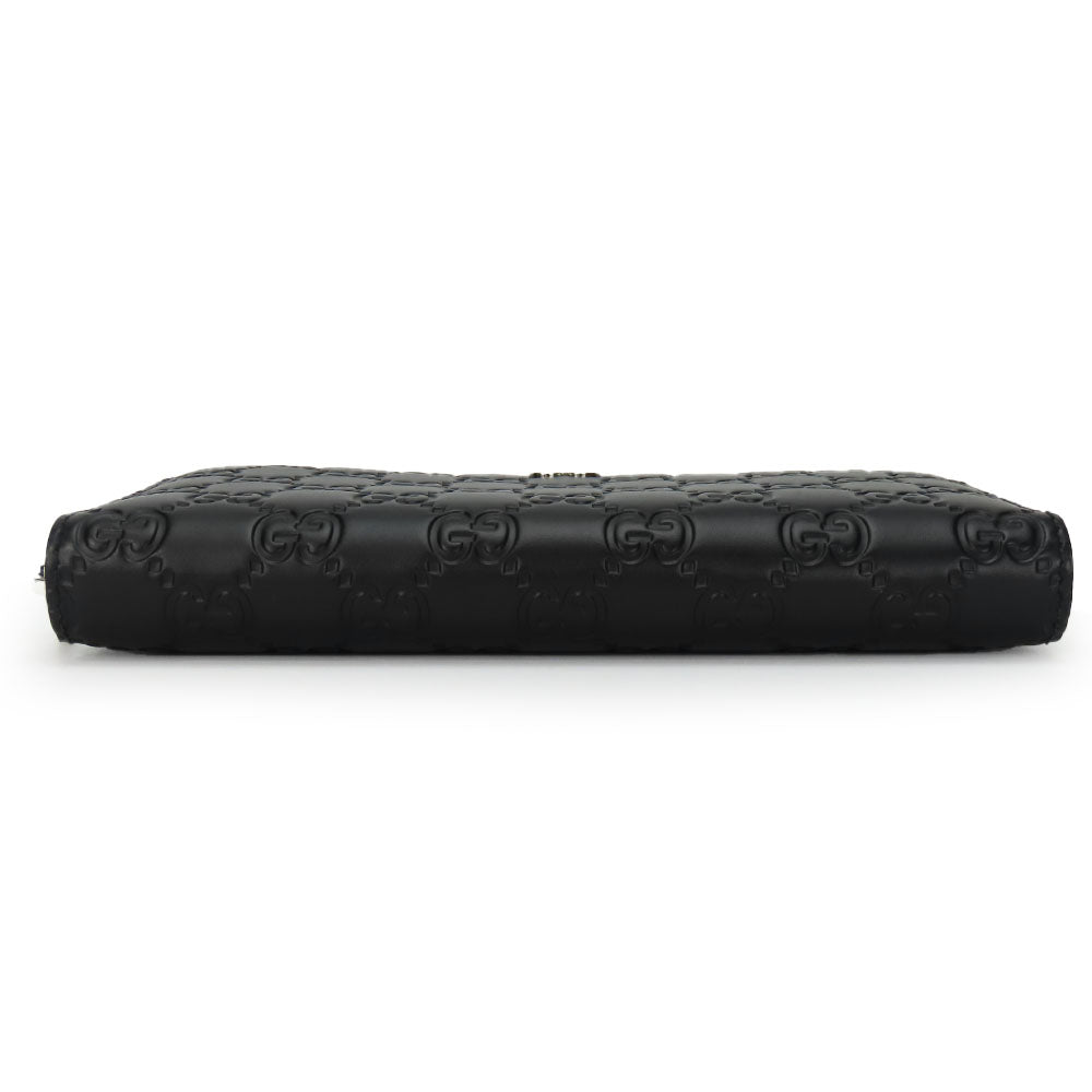 GUCCI Long Wallet Purse 473928 Guccisima black