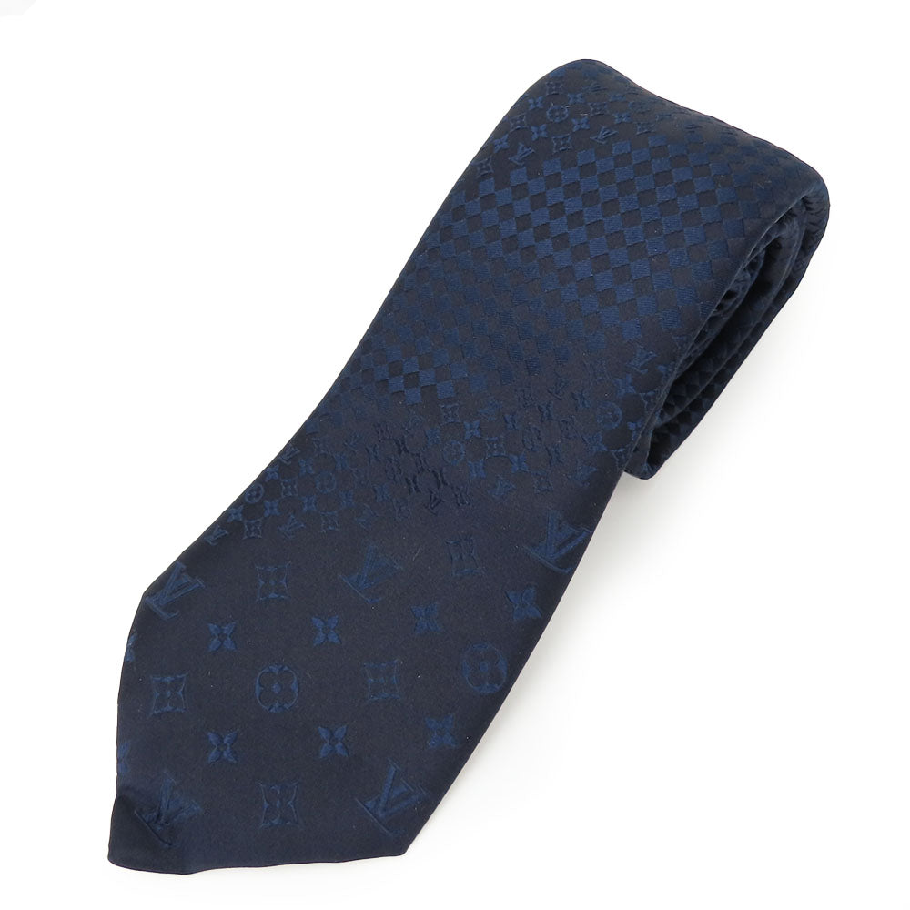 LOUIS VUITTON tie silk Navy mens