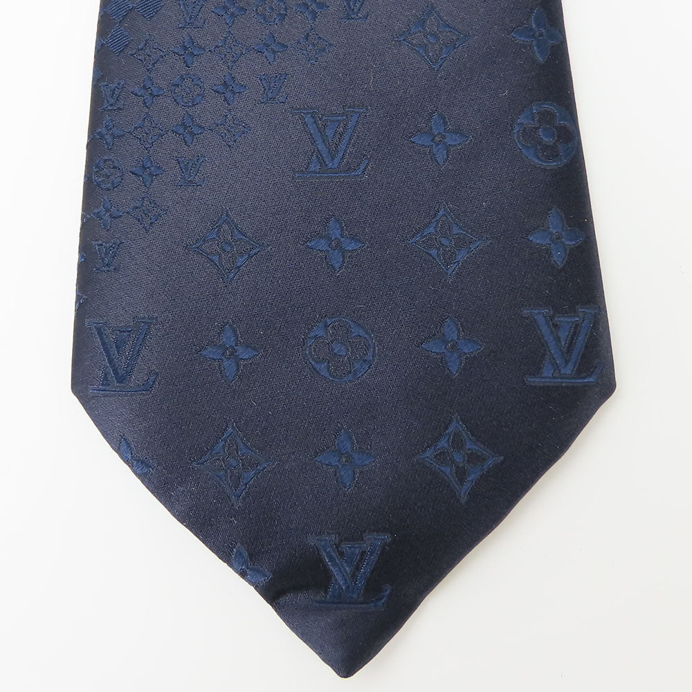 LOUIS VUITTON tie silk Navy mens