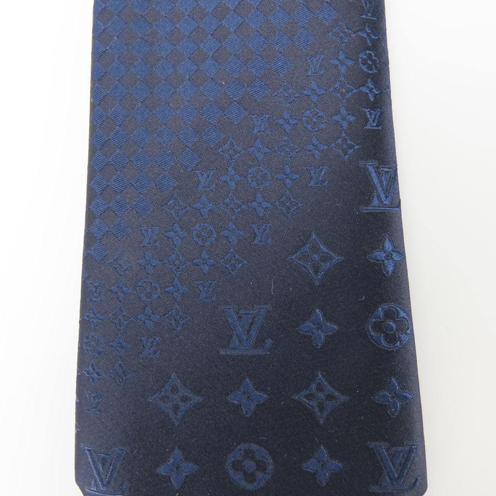LOUIS VUITTON tie silk Navy mens