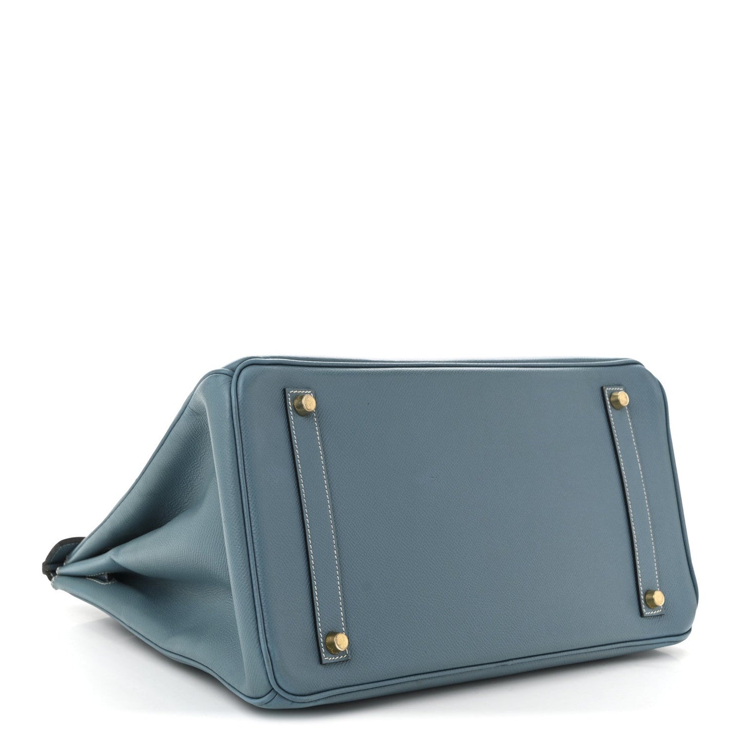 Hermes Courchevel Birkin 35 Blue Jean