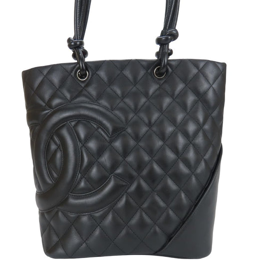 CHANEL Tote Bag A25167 leather black Cambon line Women