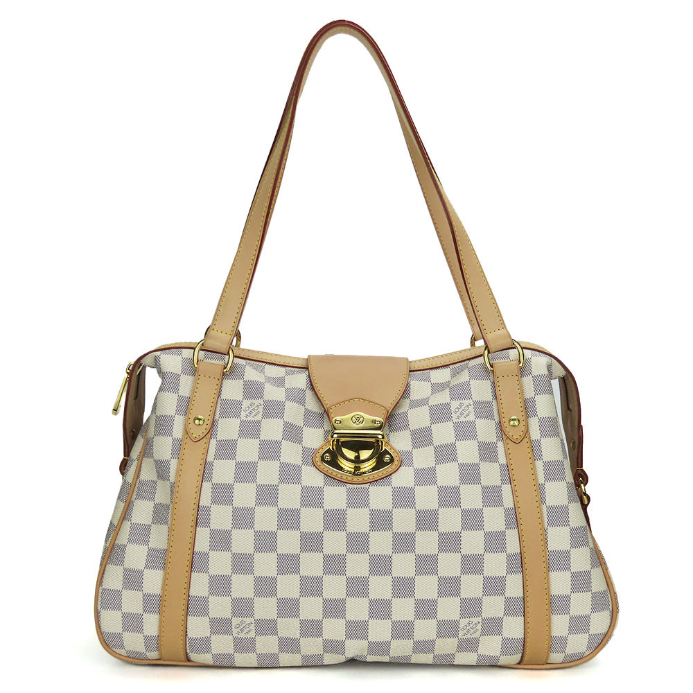 LOUIS VUITTON Tote Bag N42220 Damier Azur white Stresa PM