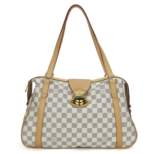 LOUIS VUITTON Tote Bag N42220 Damier Azur white Stresa PM