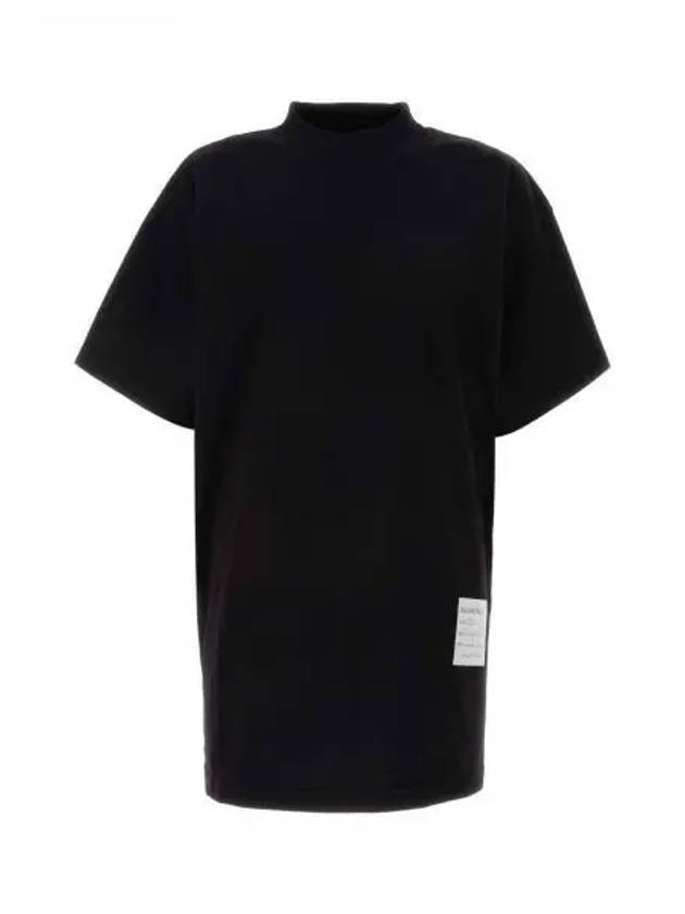 Luxury Balenciaga Trending 2026 Sample Sticker Oversized Short Sleeve T-Shirt Black