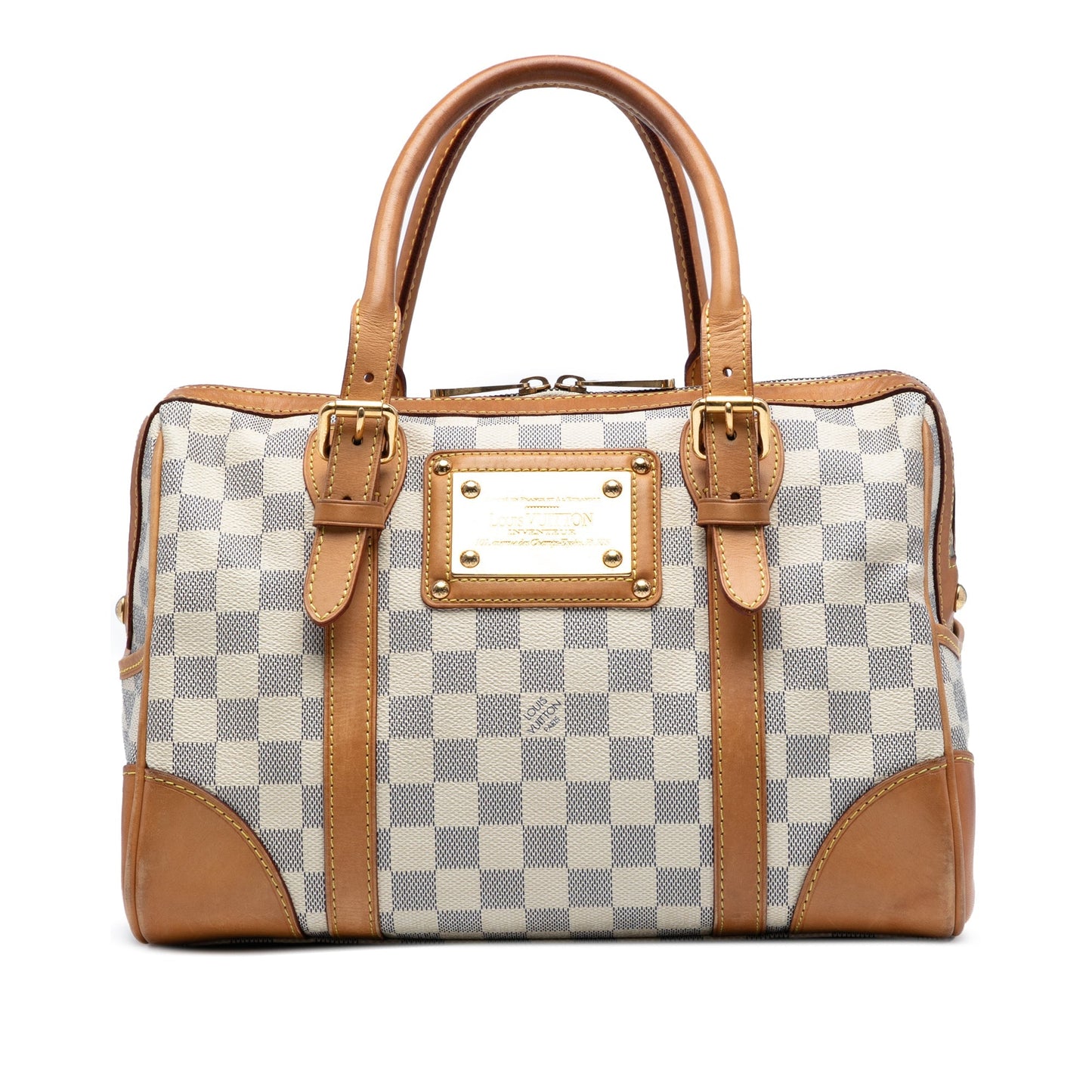 White Louis Vuitton Damier Azur Berkeley Handbag
