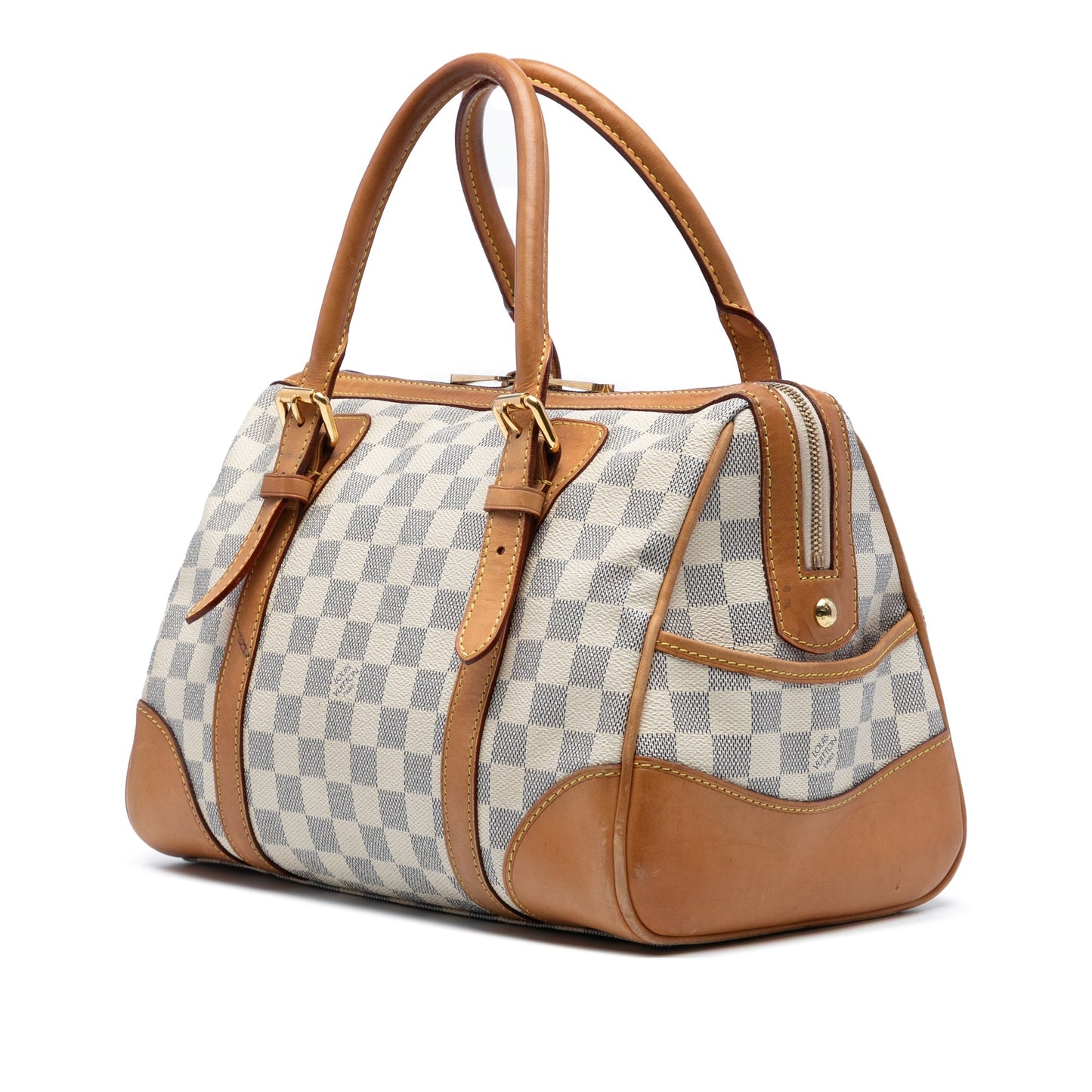 White Louis Vuitton Damier Azur Berkeley Handbag