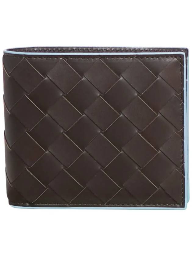 Luxury Bottega Veneta Intrecciato Half Half Wallet Brown