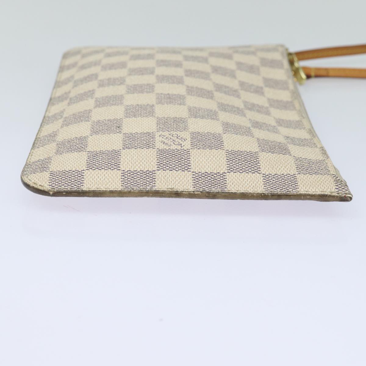 LOUIS VUITTON Damier Azur Neverfull MM Pouch Pouch LV Auth 84019