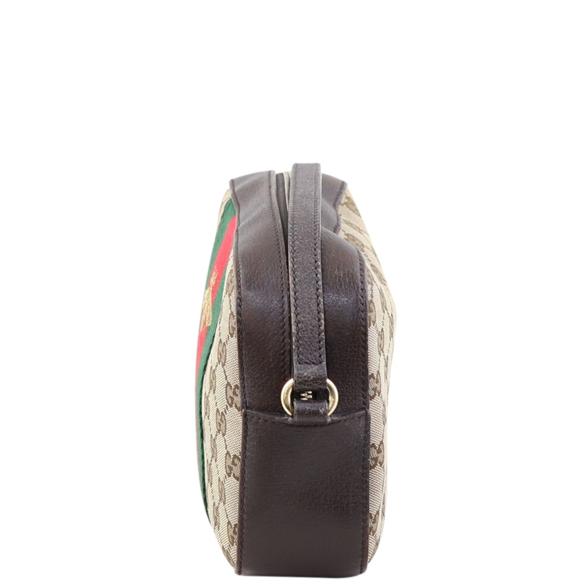Gucci GG Canvas Webby Bee Crossbody Bag