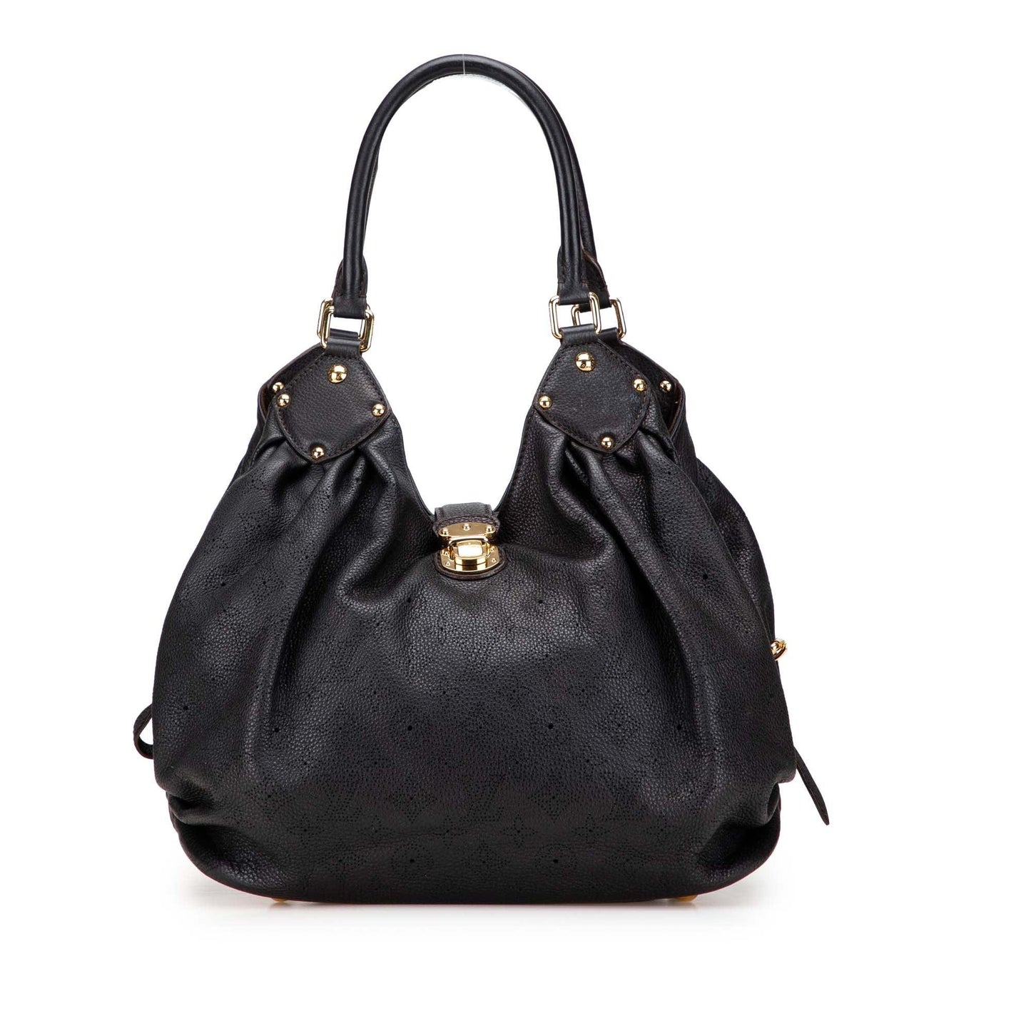 Black Louis Vuitton Monogram Mahina L Hobo Bag