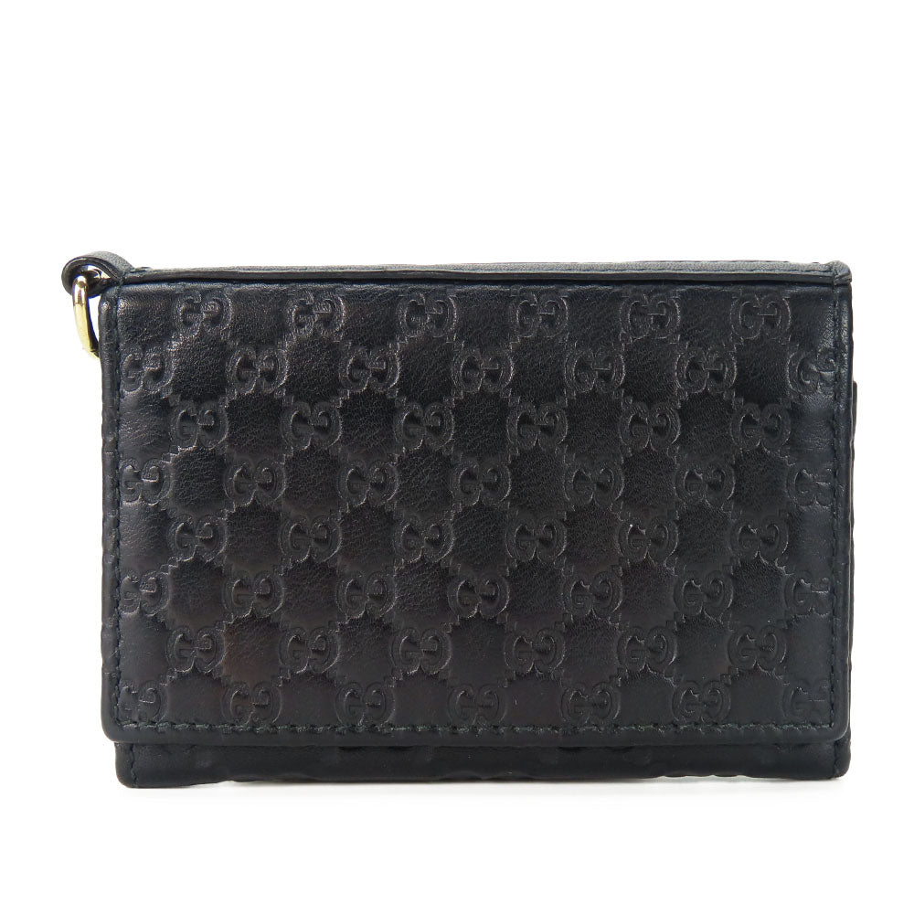 GUCCI Card Case 323401 Sima leather black unisex(Unisex)