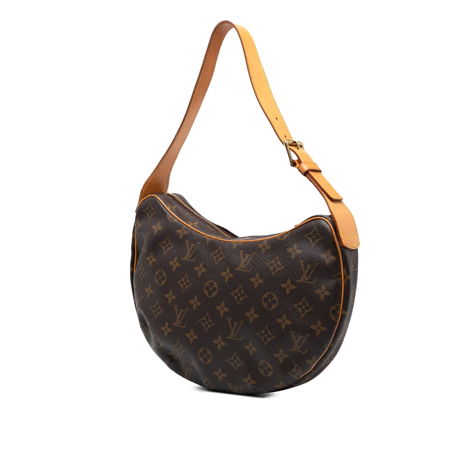 Brown Louis Vuitton Monogram Croissant MM Hobo Bag