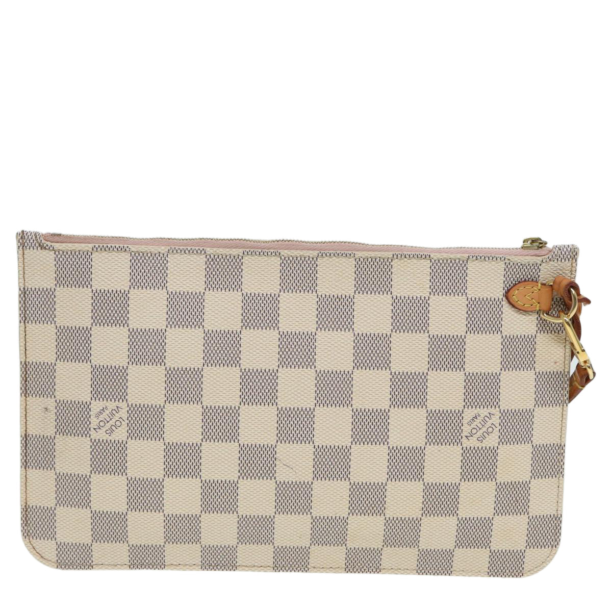 LOUIS VUITTON Damier Azur Neverfull MM Pouch Pouch LV Auth 84121