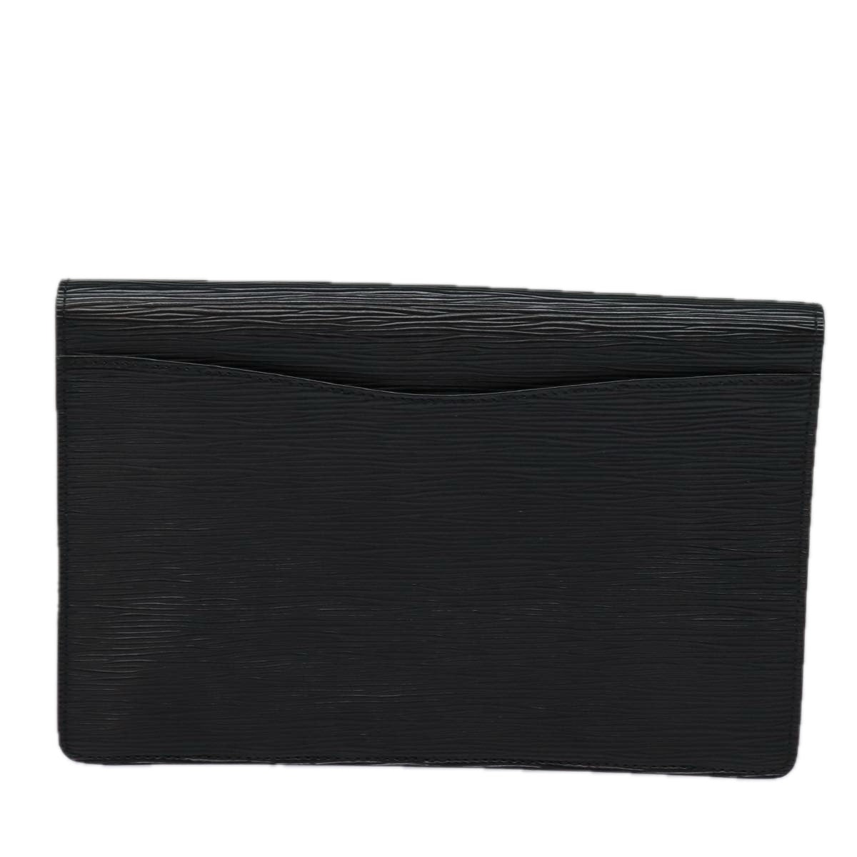 LOUIS VUITTON Epi Montaigne 27 Clutch Bag Black M52652 LV Auth 84158