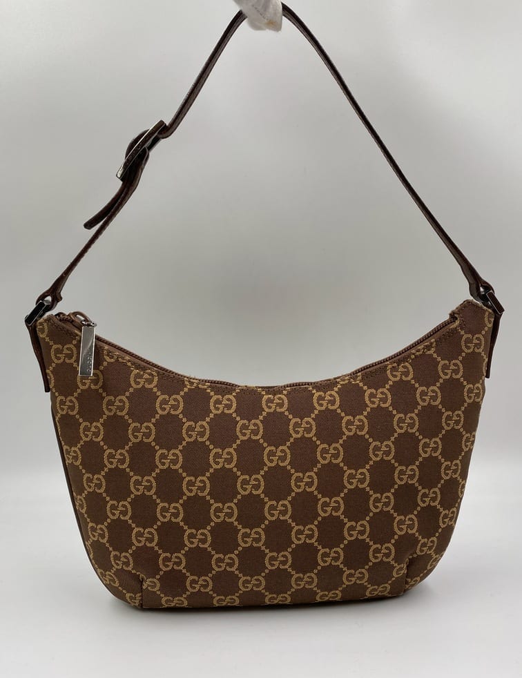 Gucci Leather Canvas Shoulder Bag Style 14