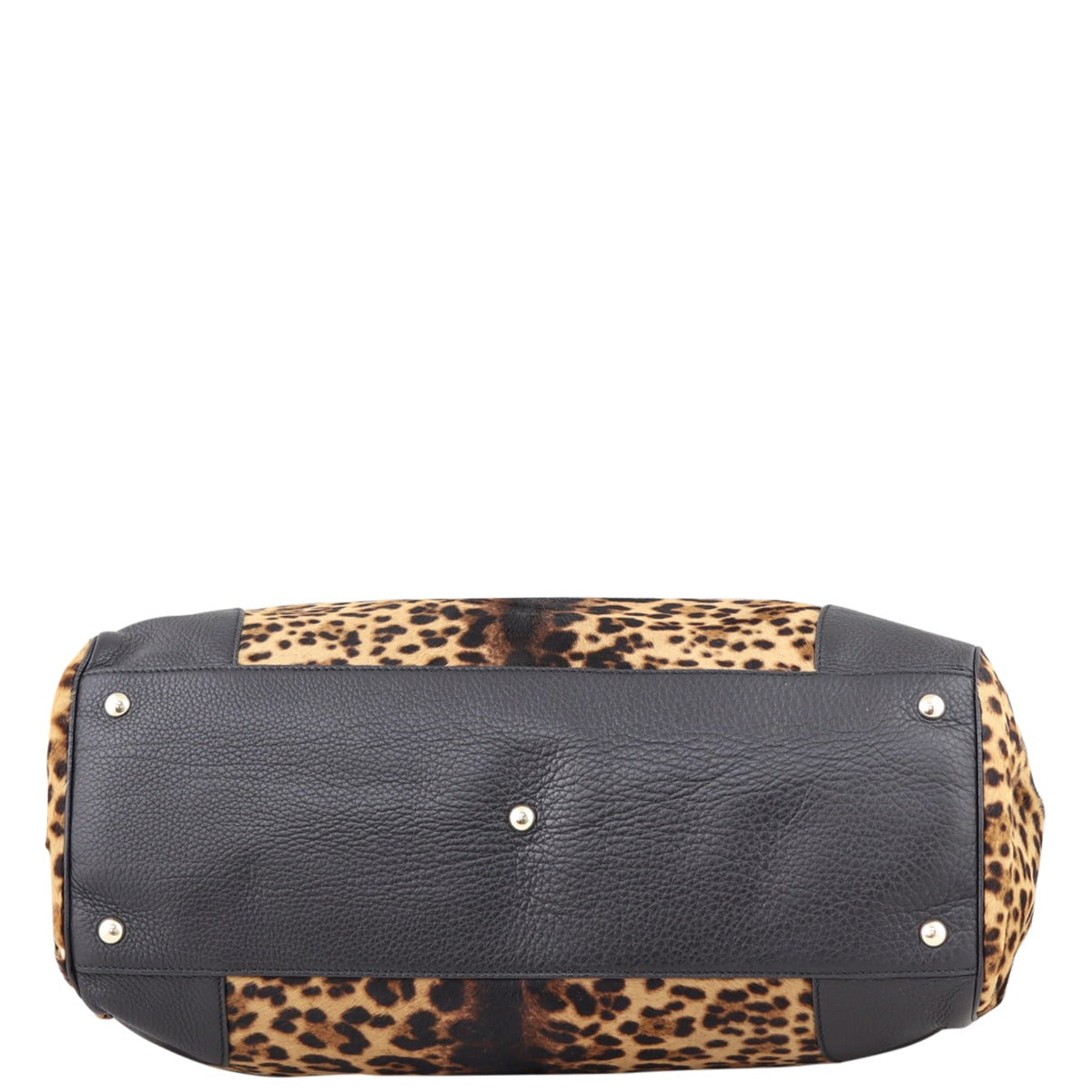 Gucci Bamboo Calf Hair Leopard Shopper Tote Large