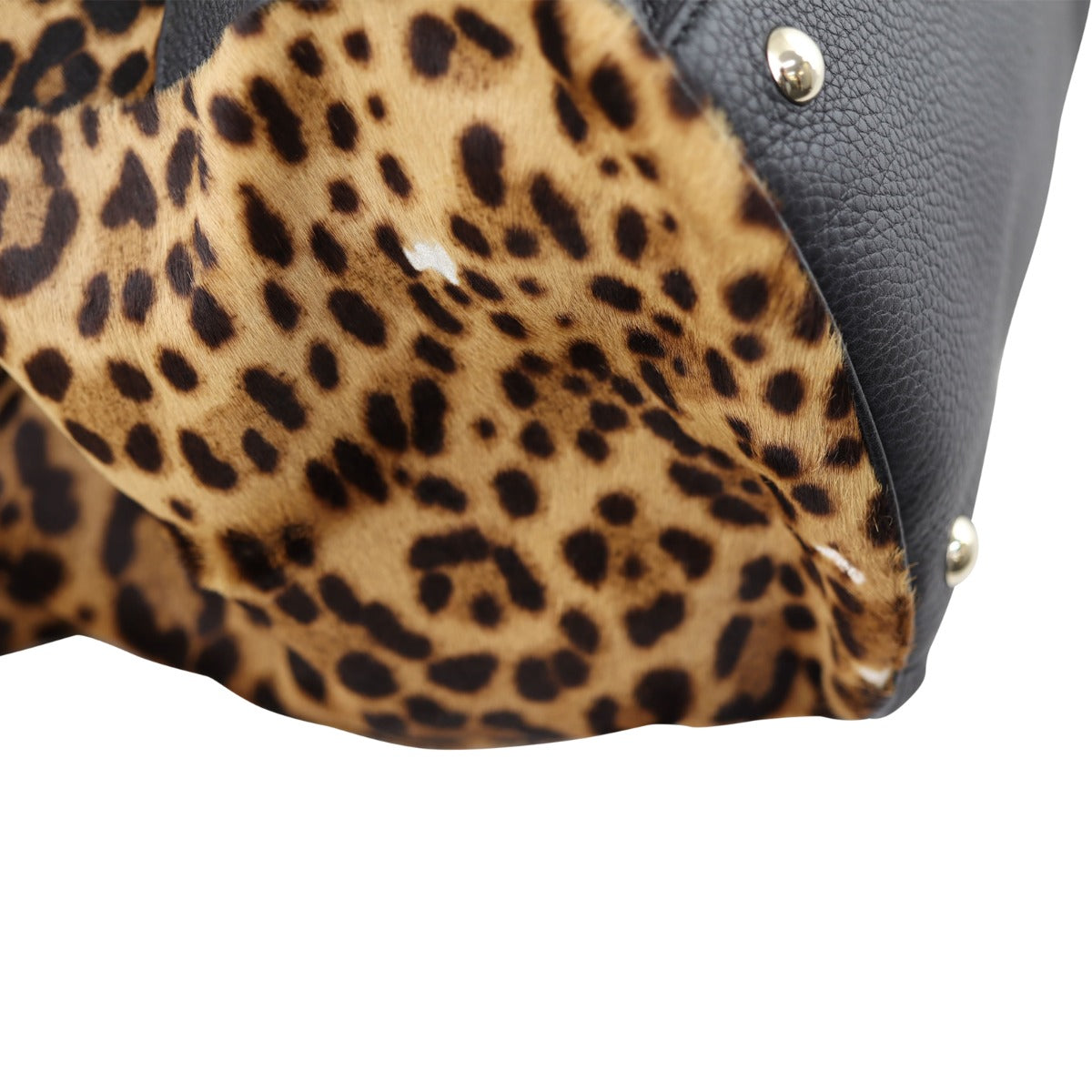 Gucci Bamboo Calf Hair Leopard Shopper Tote Large