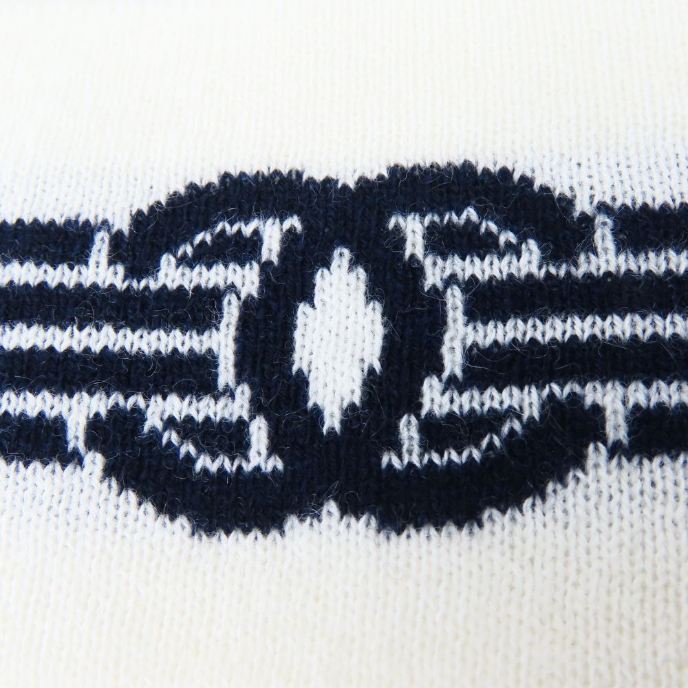 CHANEL Knit cap cashmere white