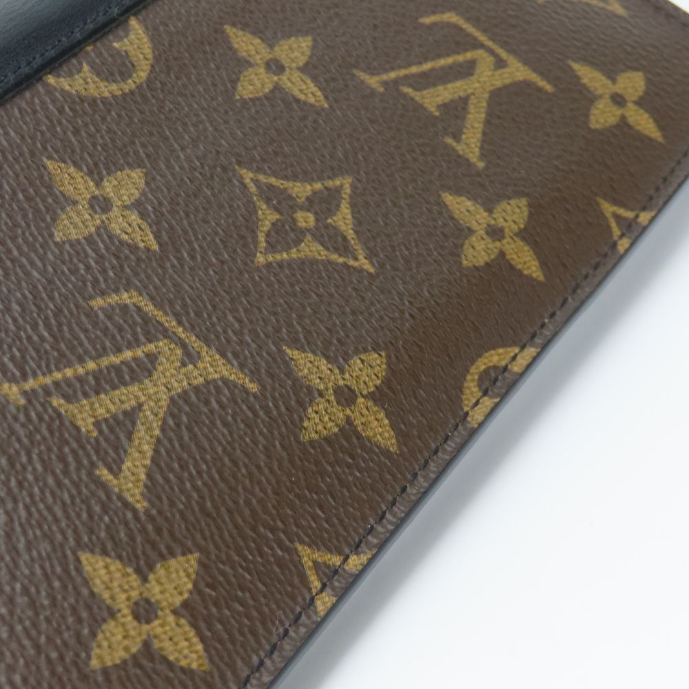 LOUIS VUITTON Long Wallet Purse M93800 Monogram macacer Brown Portefeuille Tanon mens