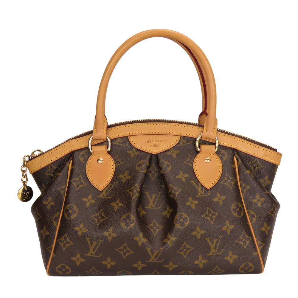 LOUIS VUITTON Handbag M40143 Monogram, Tanned Leather Brown Tivoli PM Women