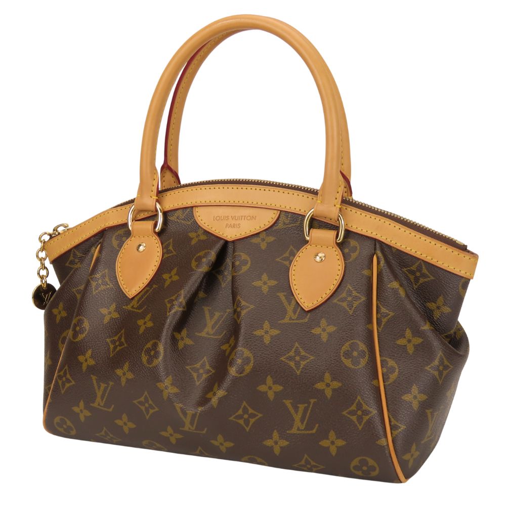LOUIS VUITTON Handbag M40143 Monogram, Tanned Leather Brown Tivoli PM Women