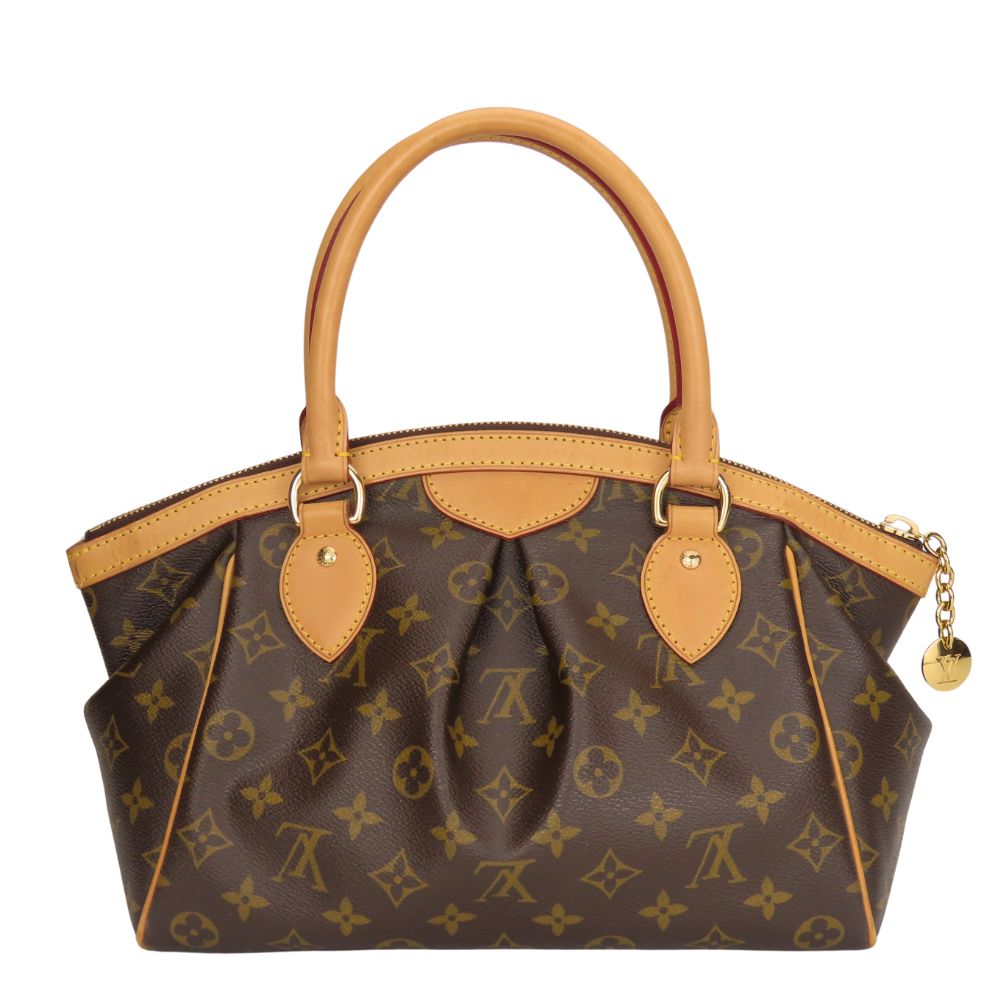 LOUIS VUITTON Handbag M40143 Monogram, Tanned Leather Brown Tivoli PM Women