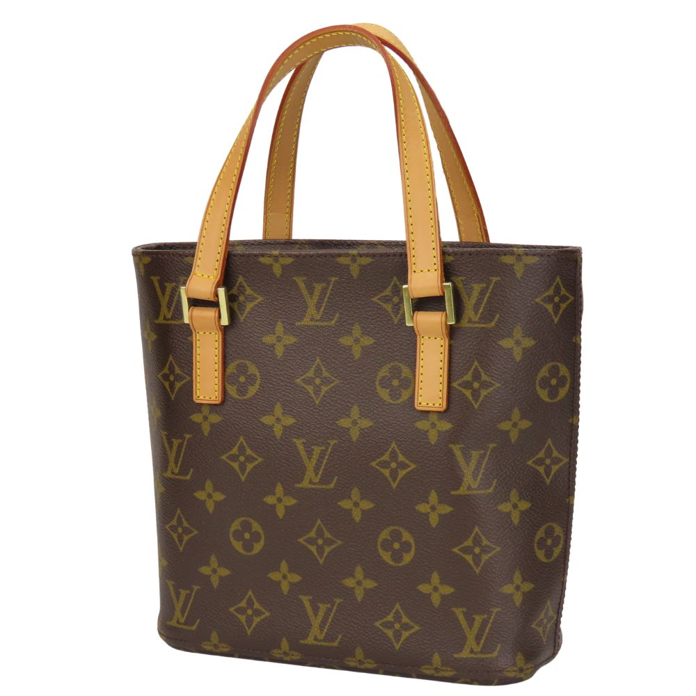 LOUIS VUITTON Handbag M51172 Monogram, Tanned Leather Brown Vavan PM Women
