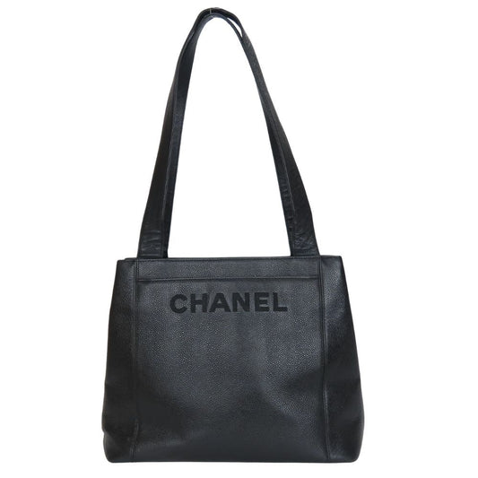CHANEL Tote Bag Caviar skin black