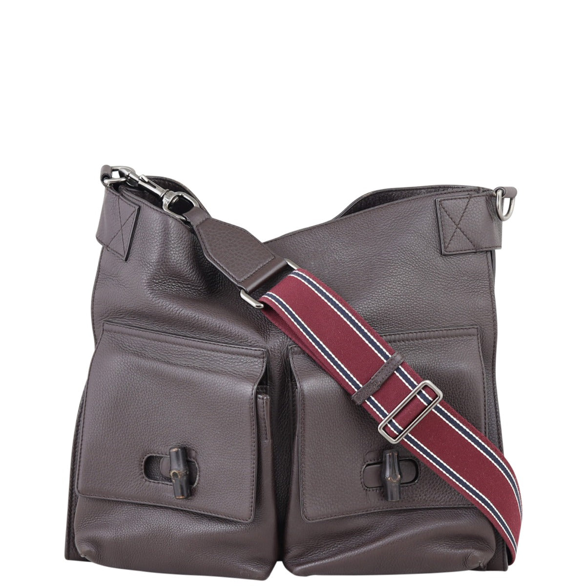 Gucci Bamboo Leather Messenger Bag