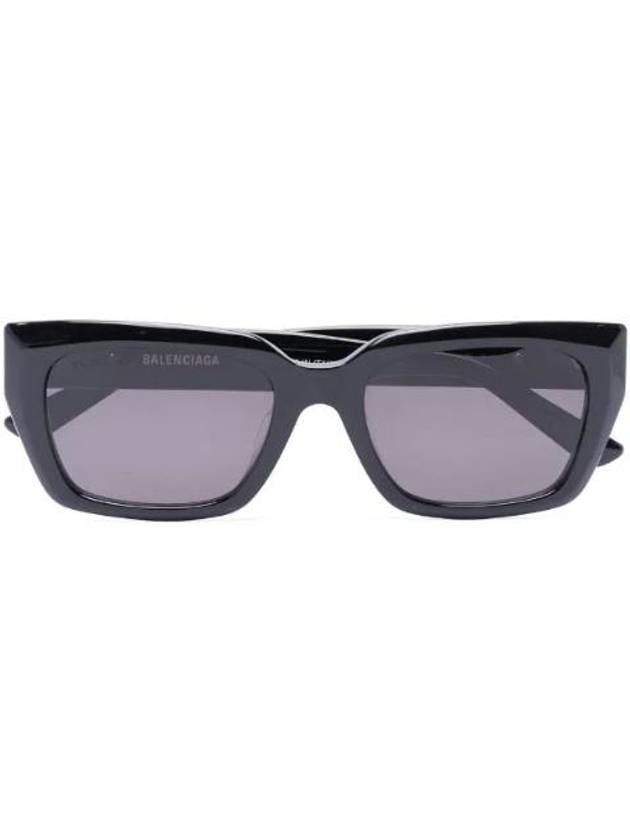Luxury Balenciaga Trending 2026 Eyewear Logo Square Frame Sunglasses Black