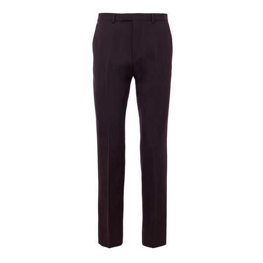 Gucci Bordeaux Wool Dress Men's Pants