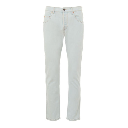 Gucci Blue Cotton Relaxed Fit Men's Jeans