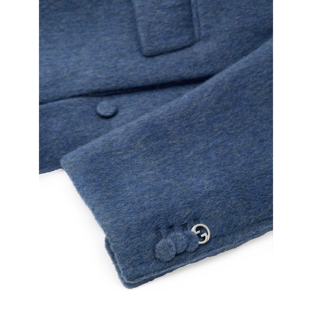 Gucci Light Blue Wool Women's Coat