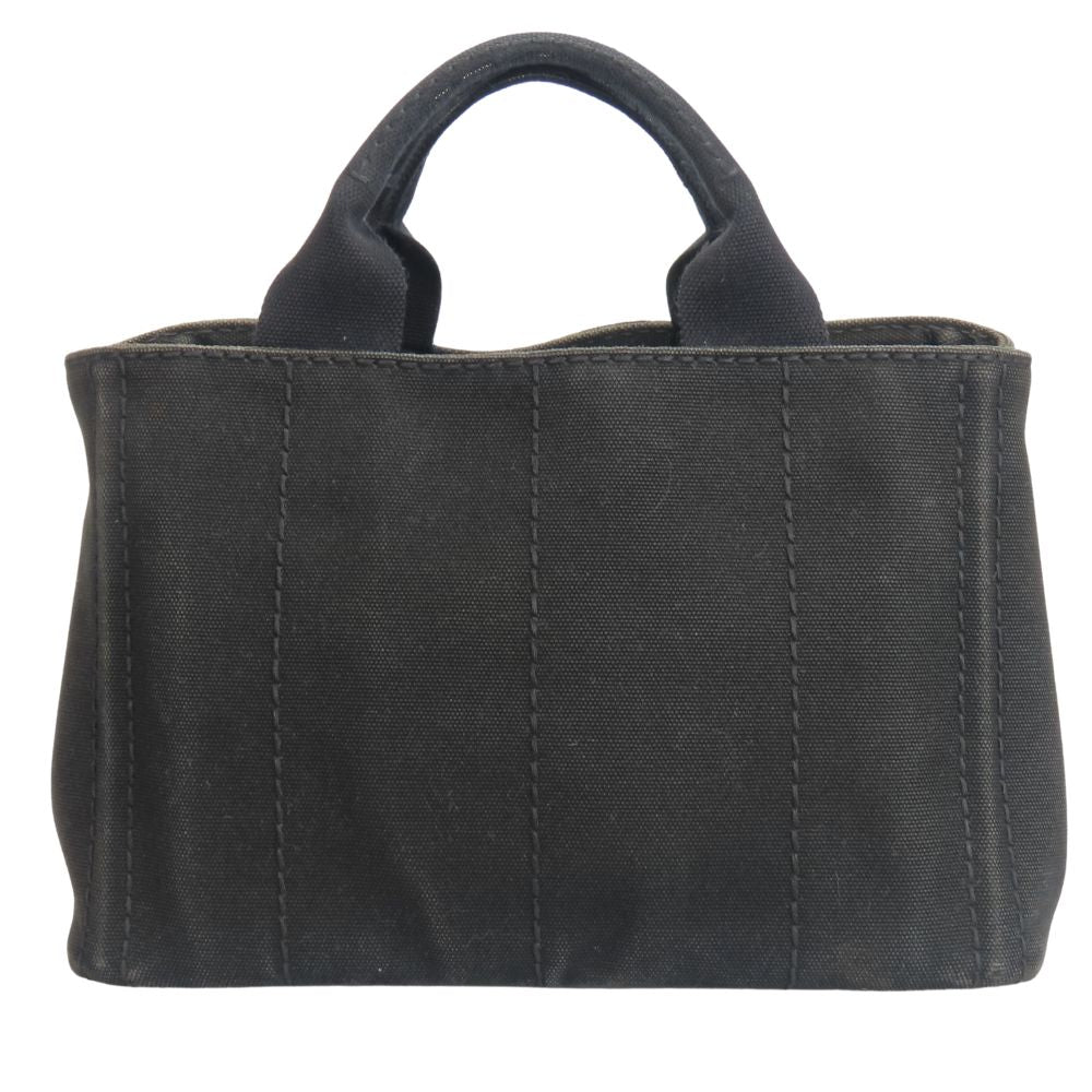 PRADA Handbag canvas black Canapa Women